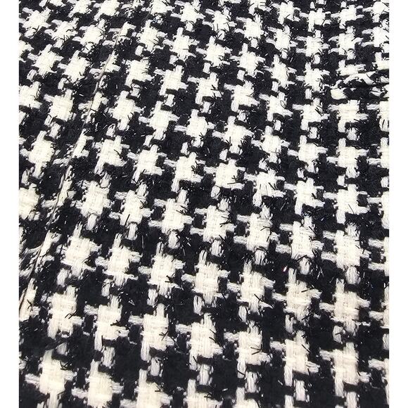 Sparkle houndstooth black shiny shaket full zip blazer vintage dress barn sz 10 - Picture 5 of 9